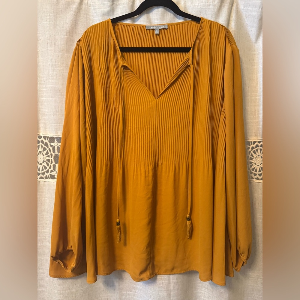 Daniel Rainn Yellow Long Sleeve Blouse